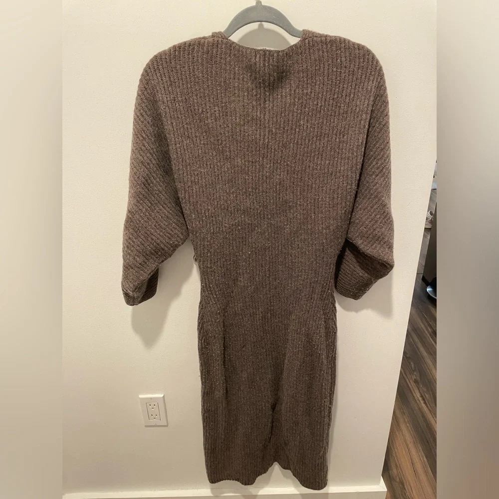 The Sei V-neck Wool Sweater Dress - Picture 5 of 7